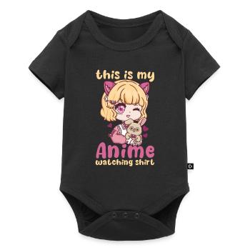 This Is My Anime Watching Shirt I Kawaii Otaku - Baby Premium Kurzarmbody - Schwarz - Vorne