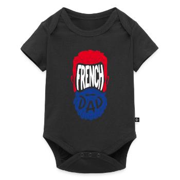 Papa français - Body à manches courtes Premium Bébé - noir - Devant