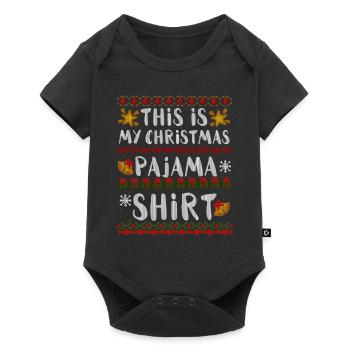 Noël 2 Chemise de pyjama de Noël - Body à manches courtes Premium Bébé - noir - Devant