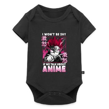 ANIME BOYS IWONTBESHYIFWETALKABOUTANIME - Baby Premium short-sleeve bodysuit - black - Front