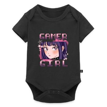 ANIMEGIRL5GAMERGIRL - Baby Premium Kurzarmbody - Schwarz - Vorne