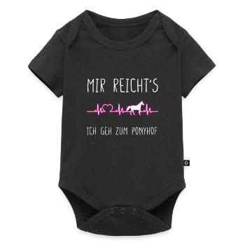 HEARTBEATMIRREICHTSICHGEHZUMPONYHOF - Baby Premium Kurzarmbody - Schwarz - Vorne