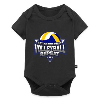Eat Sleep Pray Volleyball Repeat Sports Gift - Baby Premium short-sleeve bodysuit - black - Front