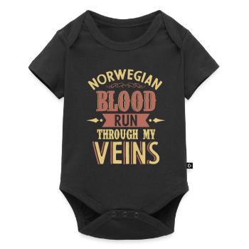 Norwegian - Baby Premium Kurzarmbody - Schwarz - Vorne