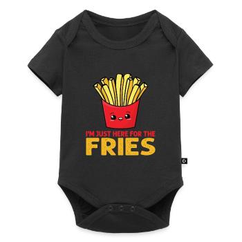 Burger Fan Fast Food Lover French Fries - Baby Premium short-sleeve bodysuit - black - Front
