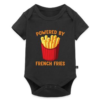 Burger Fan Fast Food Lover French Fries - Baby Premium short-sleeve bodysuit - black - Front