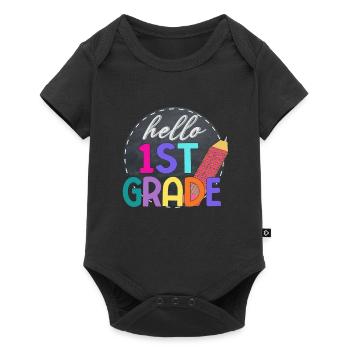 Bonjour 1ère année de rentrée scolaire Premier jour - Body à manches courtes Premium Bébé - noir - Devant