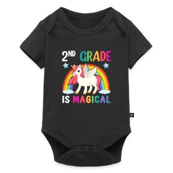 Zweite Klasse Rainbow Girls Jungen Lehrerteam 2. - Baby Premium Kurzarmbody - Schwarz - Vorne