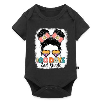 Second Grade Rainbow Girls Boys Teacher Team 2nd - Baby Premium short-sleeve bodysuit - black - Front