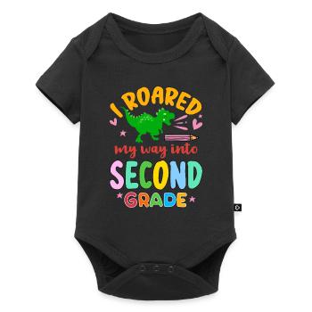 Zweite Klasse Rainbow Girls Jungen Lehrerteam 2. - Baby Premium Kurzarmbody - Schwarz - Vorne