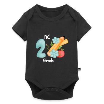 Zweite Klasse Rainbow Girls Jungen Lehrerteam 2. - Baby Premium Kurzarmbody - Schwarz - Vorne