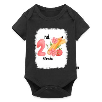 Zweite Klasse Rainbow Girls Jungen Lehrerteam 2. - Baby Premium Kurzarmbody - Schwarz - Vorne