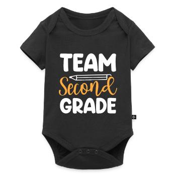 Zweite Klasse Rainbow Girls Jungen Lehrerteam 2. - Baby Premium Kurzarmbody - Schwarz - Vorne