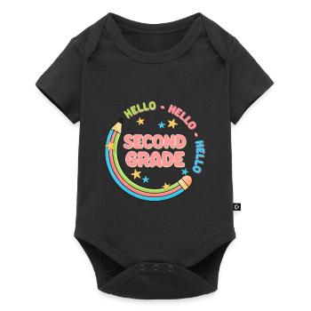 Zweite Klasse Rainbow Girls Jungen Lehrerteam 2. - Baby Premium Kurzarmbody - Schwarz - Vorne