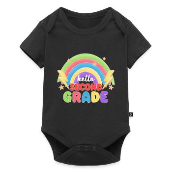 Zweite Klasse Rainbow Girls Jungen Lehrerteam 2. - Baby Premium Kurzarmbody - Schwarz - Vorne