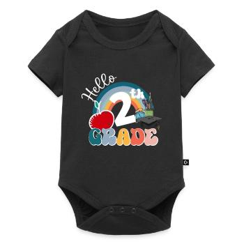Zweite Klasse Rainbow Girls Jungen Lehrerteam 2. - Baby Premium Kurzarmbody - Schwarz - Vorne