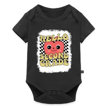 Zweite Klasse Rainbow Girls Jungen Lehrerteam 2. - Baby Premium Kurzarmbody - Schwarz - Vorne
