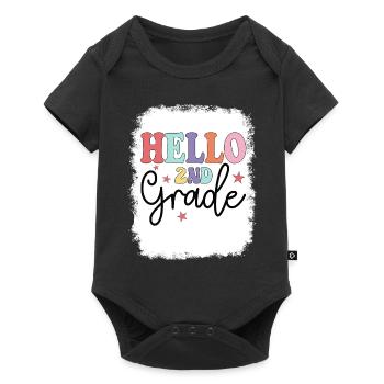 Zweite Klasse Rainbow Girls Jungen Lehrerteam 2. - Baby Premium Kurzarmbody - Schwarz - Vorne