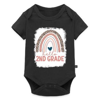 Zweite Klasse Rainbow Girls Jungen Lehrerteam 2. - Baby Premium Kurzarmbody - Schwarz - Vorne
