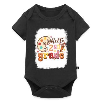 Zweite Klasse Rainbow Girls Jungen Lehrerteam 2. - Baby Premium Kurzarmbody - Schwarz - Vorne
