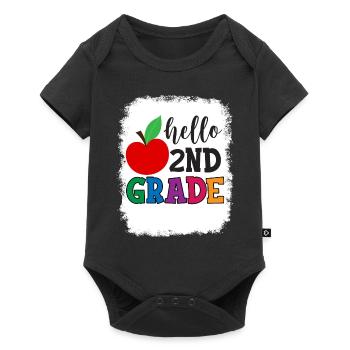 Zweite Klasse Rainbow Girls Jungen Lehrerteam 2. - Baby Premium Kurzarmbody - Schwarz - Vorne