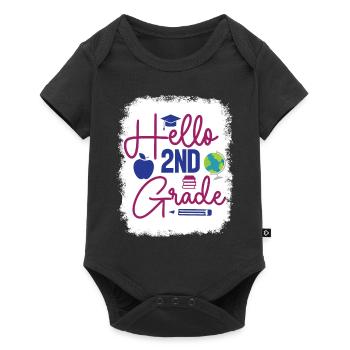 Zweite Klasse Rainbow Girls Jungen Lehrerteam 2. - Baby Premium Kurzarmbody - Schwarz - Vorne