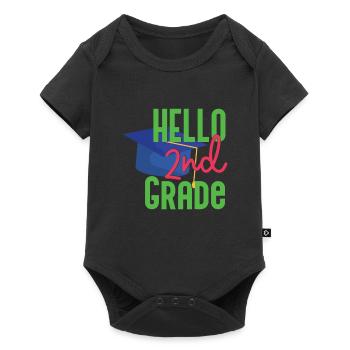 Zweite Klasse Rainbow Girls Jungen Lehrerteam 2. - Baby Premium Kurzarmbody - Schwarz - Vorne