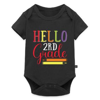 Zweite Klasse Rainbow Girls Jungen Lehrerteam 2. - Baby Premium Kurzarmbody - Schwarz - Vorne