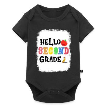 Zweite Klasse Rainbow Girls Jungen Lehrerteam 2. - Baby Premium Kurzarmbody - Schwarz - Vorne
