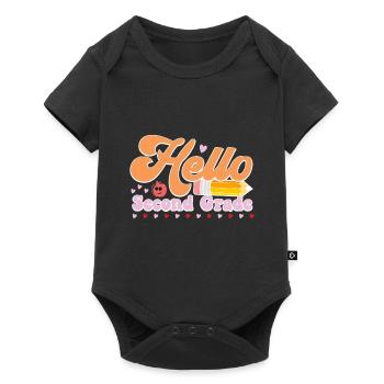 Zweite Klasse Rainbow Girls Jungen Lehrerteam 2. - Baby Premium Kurzarmbody - Schwarz - Vorne