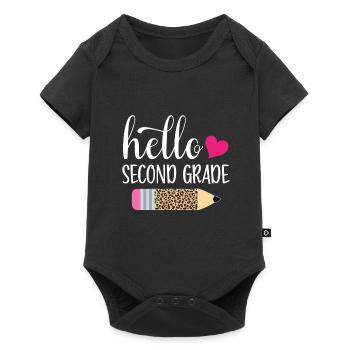 Zweite Klasse Rainbow Girls Jungen Lehrerteam 2. - Baby Premium Kurzarmbody - Schwarz - Vorne