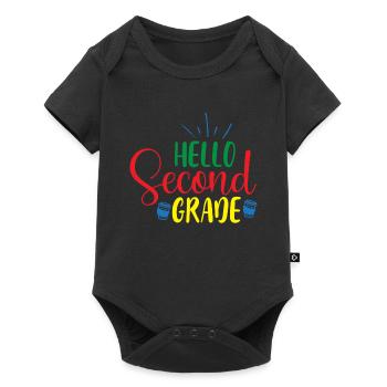 Second Grade Rainbow Girls Boys Teacher Team 2nd - Baby Premium short-sleeve bodysuit - black - Front