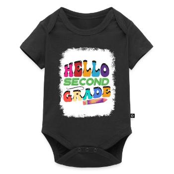 Zweite Klasse Rainbow Girls Jungen Lehrerteam 2. - Baby Premium Kurzarmbody - Schwarz - Vorne