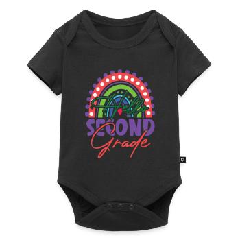 Zweite Klasse Rainbow Girls Jungen Lehrerteam 2. - Baby Premium Kurzarmbody - Schwarz - Vorne
