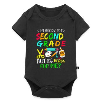 Second Grade Rainbow Girls Boys Teacher Team 2nd - Baby Premium short-sleeve bodysuit - black - Front