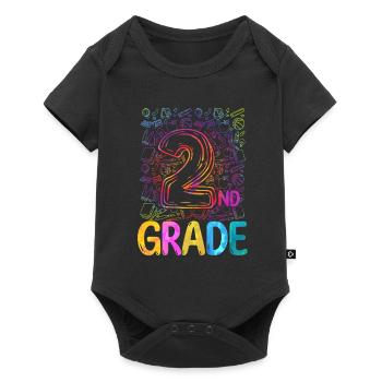 Zweite Klasse Rainbow Girls Jungen Lehrerteam 2. - Baby Premium Kurzarmbody - Schwarz - Vorne