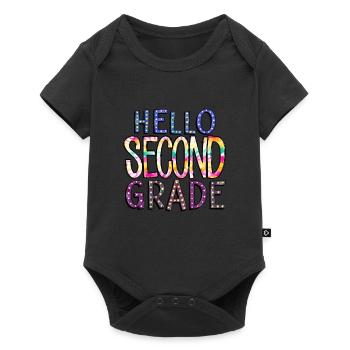 Zweite Klasse Rainbow Girls Jungen Lehrerteam 2. - Baby Premium Kurzarmbody - Schwarz - Vorne