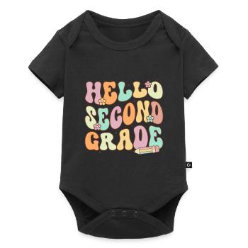Zweite Klasse Rainbow Girls Jungen Lehrerteam 2. - Baby Premium Kurzarmbody - Schwarz - Vorne