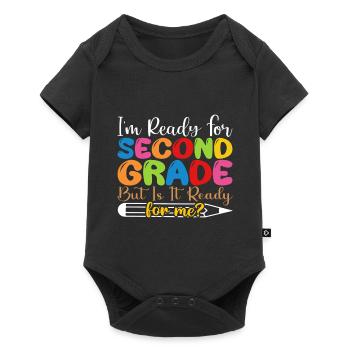 Zweite Klasse Rainbow Girls Jungen Lehrerteam 2. - Baby Premium Kurzarmbody - Schwarz - Vorne