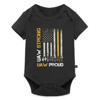 UAW Strong UAW Proud Union Pride UAW Laborer - Baby Premium short-sleeve bodysuit - black - Front