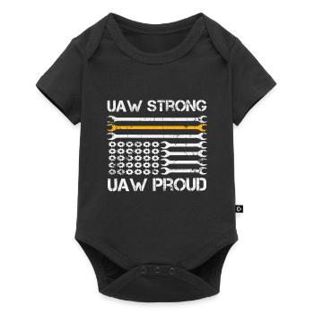 UAW Strong UAW Proud Union Pride UAW Laborer - Baby Premium short-sleeve bodysuit - black - Front