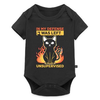 Cool Funny tee In My Defense I Was Left - Baby Premium short-sleeve bodysuit - black - Front