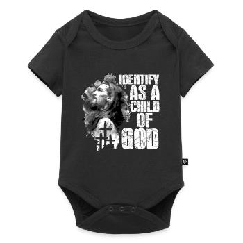 Identifiez-vous comme un enfant de Dieu I Jésus - Body à manches courtes Premium Bébé - noir - Devant