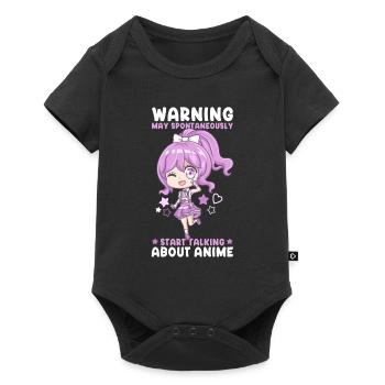 Warning May Spontaneously Talking Anime - Baby Premium short-sleeve bodysuit - black - Front