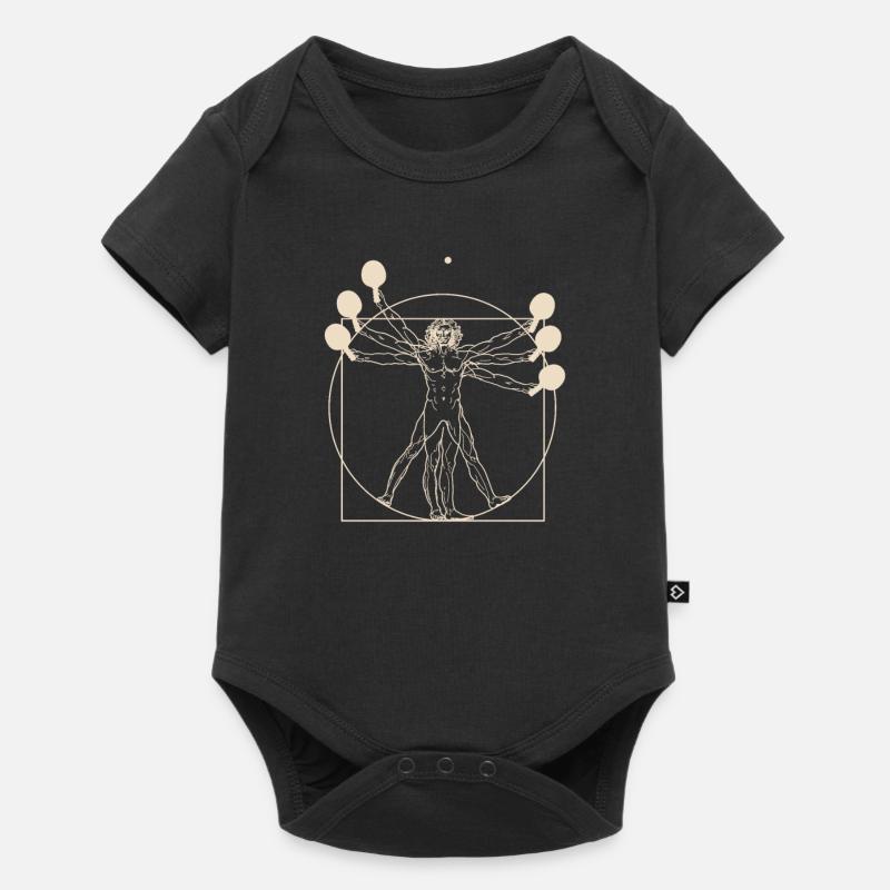 Vitruve Homme Ping-pong Tennis de table Ping-Pong - Body à manches courtes Premium Bébé - noir