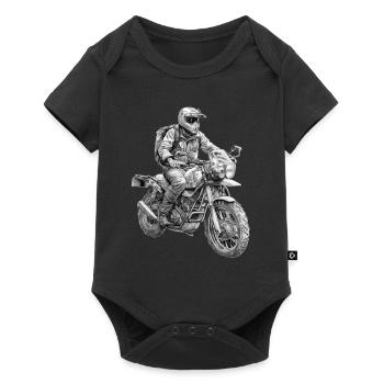 Adventurbike motorcyclists ! Adventure & Travel - Baby Premium short-sleeve bodysuit - black - Front