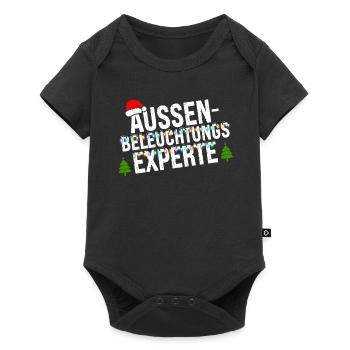 Außenbeleuchtungsexperte Lichterkette Xmas - Baby Premium Kurzarmbody - Schwarz - Vorne