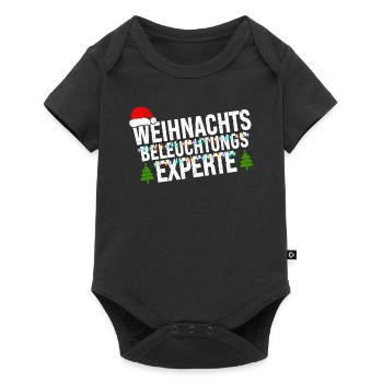 Weihnachtsbeleuchtungsexperte Lichterkette Xmas - Baby Premium Kurzarmbody - Schwarz - Vorne