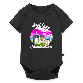 Bayern Schloss Neuschwanstein Deutschland - Baby Premium Kurzarmbody - Schwarz - Vorne
