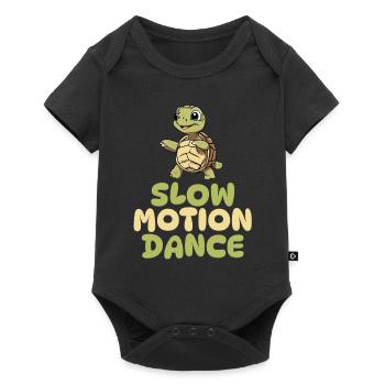 Slow Motion Dance - Schildkröte tanzen - Baby Premium Kurzarmbody - Schwarz - Vorne